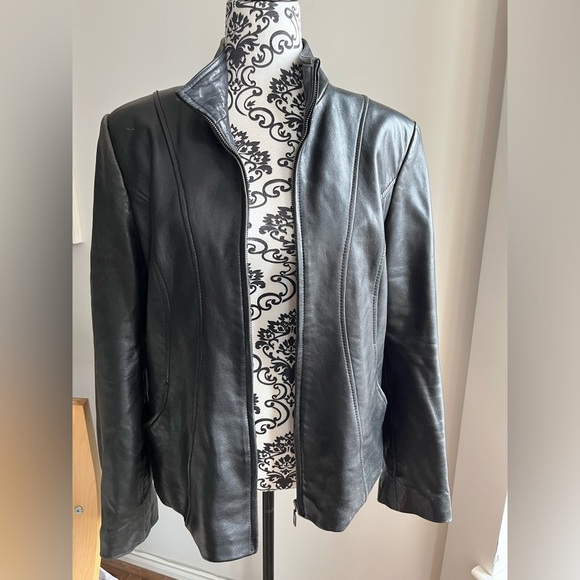 IZOD Vintage Genuine Leather Women’s Jacket size Large - Picture 2 of 12